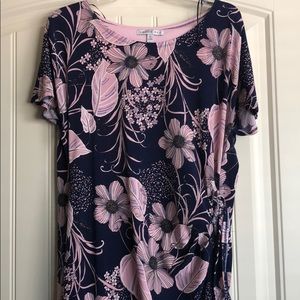 Gorgeous Dress . Dark Blue and soft Pink